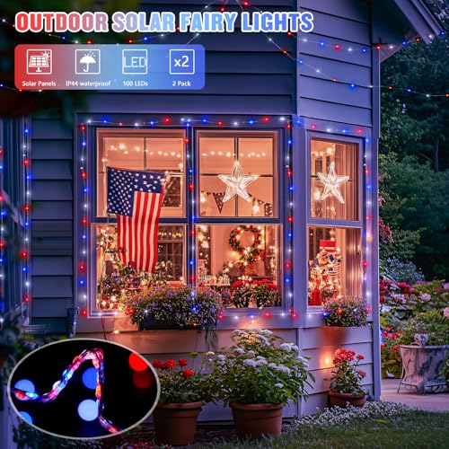 2 Pack Solar Fairy Lights (66 Foot)