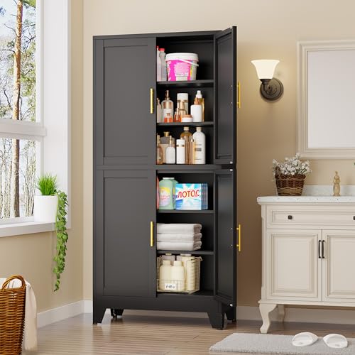 75.2" Tall Metal Pantry Cabinet