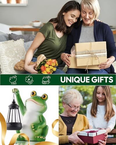 Solar Frog Garden Statue Light