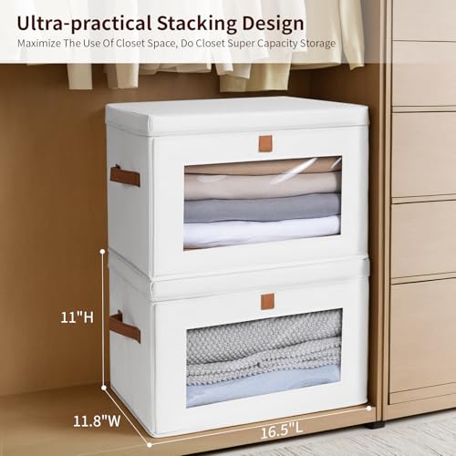 Large Clothing Storage Bins (2 Count)