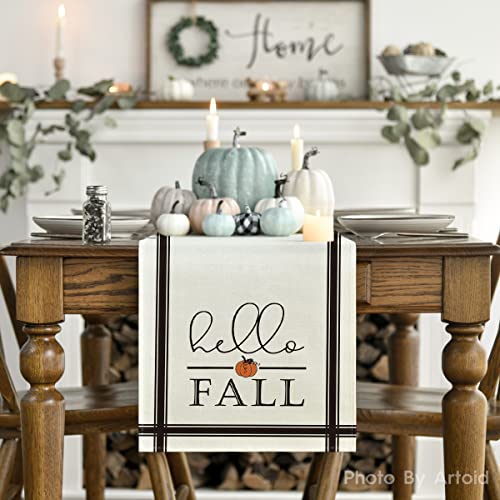 210 GSM Hello Fall Table Runner Home Party Decor 13x36 Inch