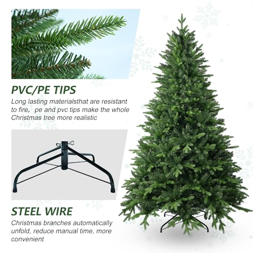 7.5FT Unlit Artificial Christmas Tree
