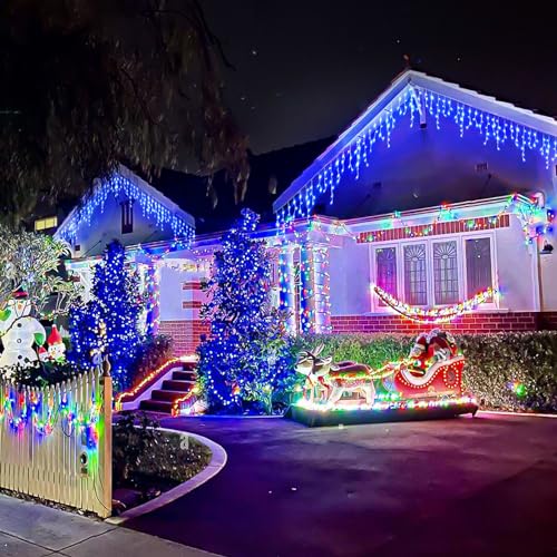 132ft Icicle Lights for Outside