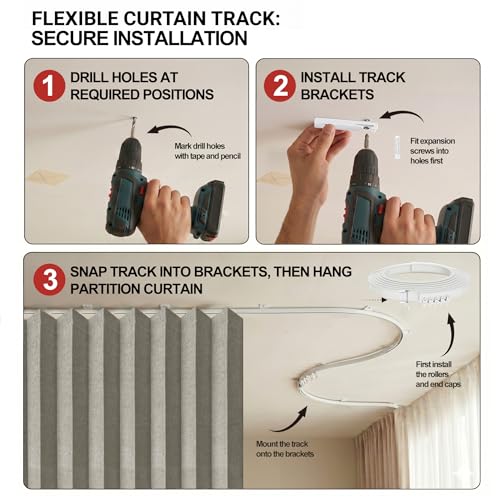 Folding Accordion Partition Divider with Ceiling Track