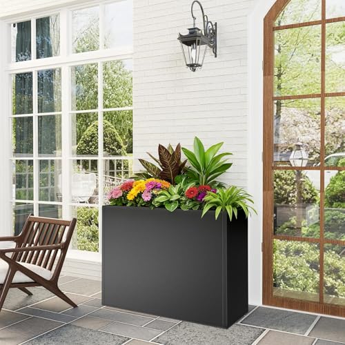 Metal Planter Box for Outdoor Plants 38" L x 13" W x 30" H