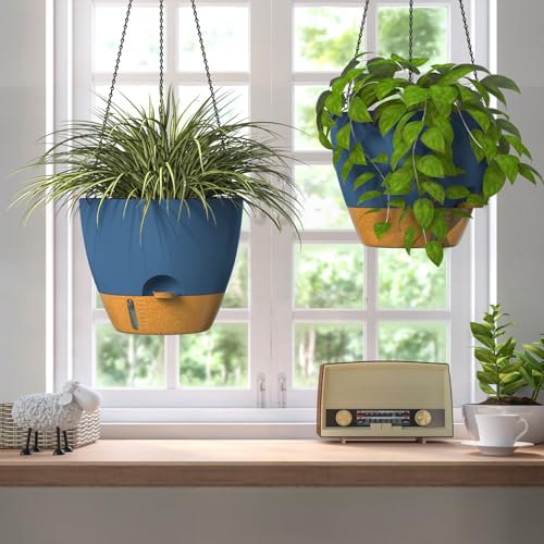 12 Inch Hanging Planters for Indoor Plants & Outdoor (2 Count)