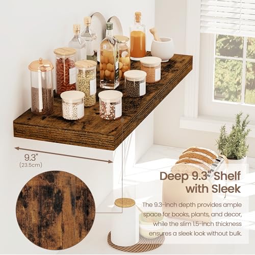 Floating Shelves 9 inch Deep 24”Long Set of 2 (2 Count)