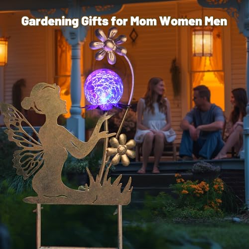 Solar Lights Fairy Garden Decor for Outside
