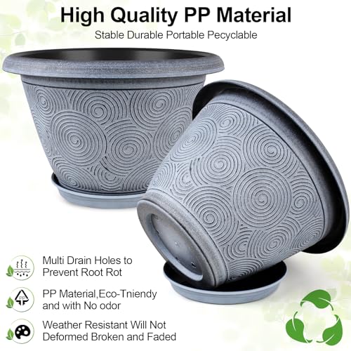 12 Inch Large Planter Pot for Plants Indoor Outdoor