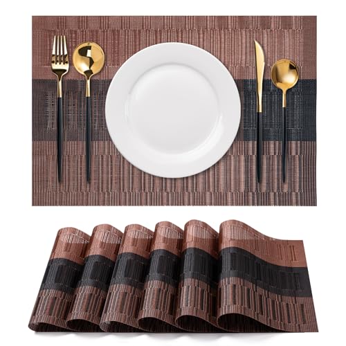 Placemats Set of 6 Washable Indoor (6 Count)