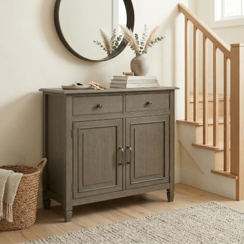 Connaught 40" Wide Solid Wood Cabinet in Farmhouse Grey