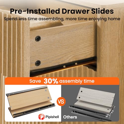 Fluted 6 Drawer Dresser
