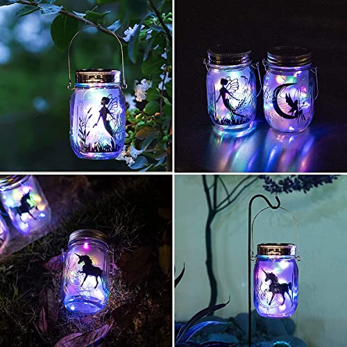 Solar Mason Jar Lid Light 8 Pack Multicolor Waterproof Outdoor Decor