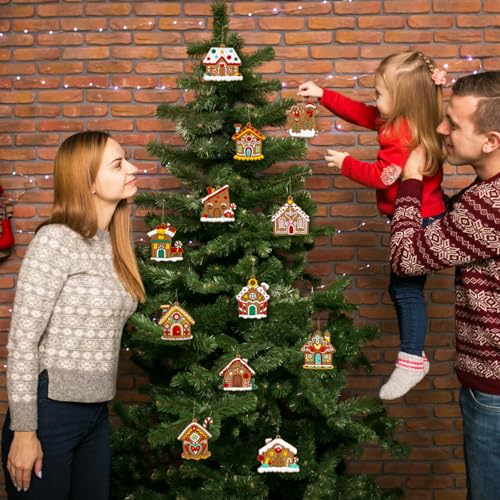 Gingerbread House Ornaments Christmas Tree Decoration (36 Count)