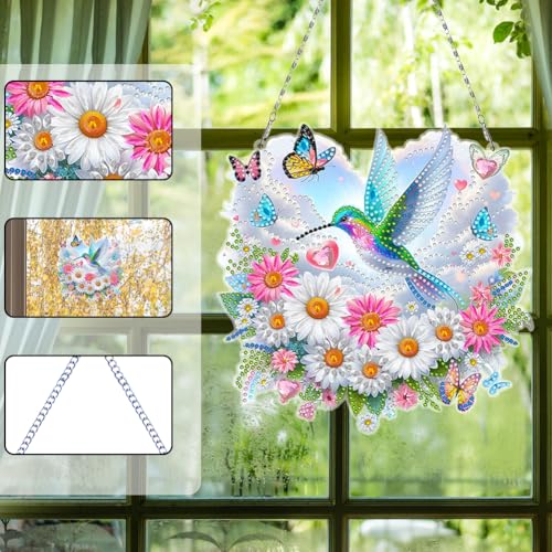 Flowers Hummingbird Diamond Art Kits