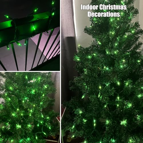 Green String Lights 100 Count Mini St. Patrick's Day Decorations Lights with Green Wire for Outdoor Christmas Decorations Indoor Decor