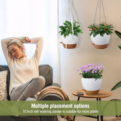 10 inch Self Watering Hanging Planters (2 Count)