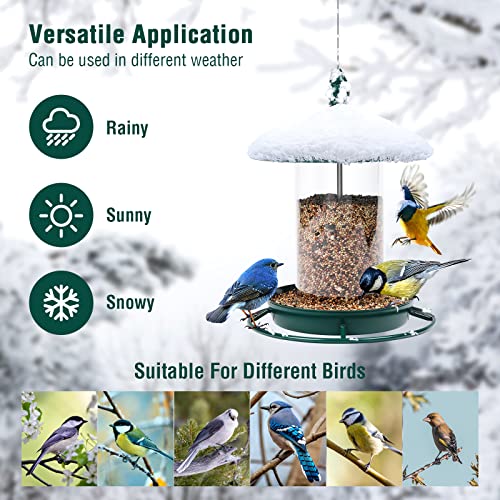 Metal Roof Bird Feeder for Outdoors