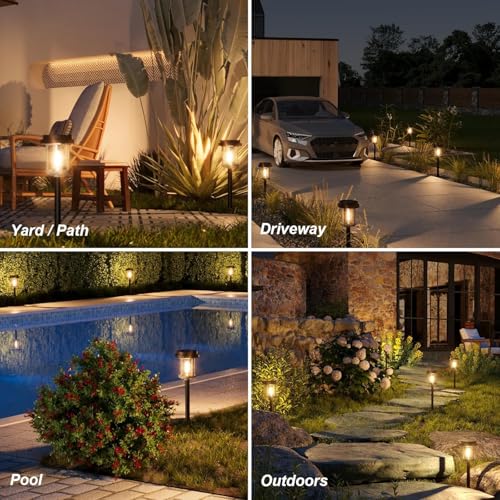 6 Pack Solar Pathway Lights Outdoor (6 Count)