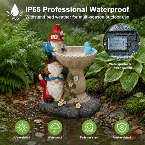Solar Gnome Statues for Garden Decor