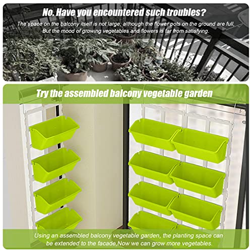8 Pockets Vertical Garden Wall Planter Raised Beds Hanging Planter Wall Mounted Flower Beds for Flowers Vegetables Herb