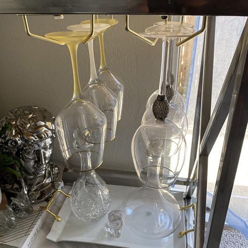 10.8 Inch Gold Wine Glass Rack (4 Count)