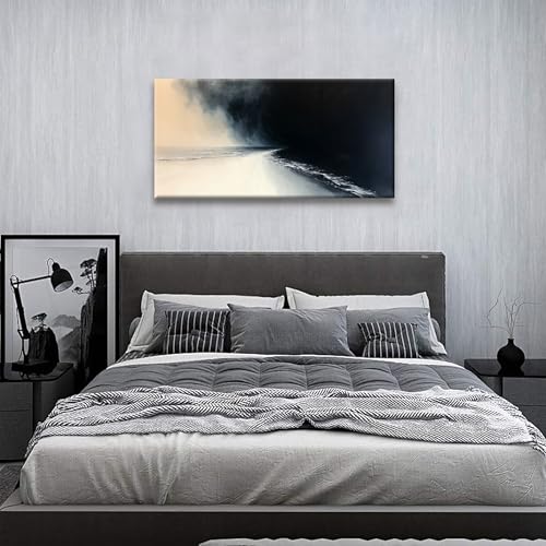 Black And White Abstract Wall Art Modern Minimalist Canvas Art Wall Decor Print Picture Abstract Wall Decor Painting Picture For Bedroom Office Home Wall Decoration 20 X 40 In