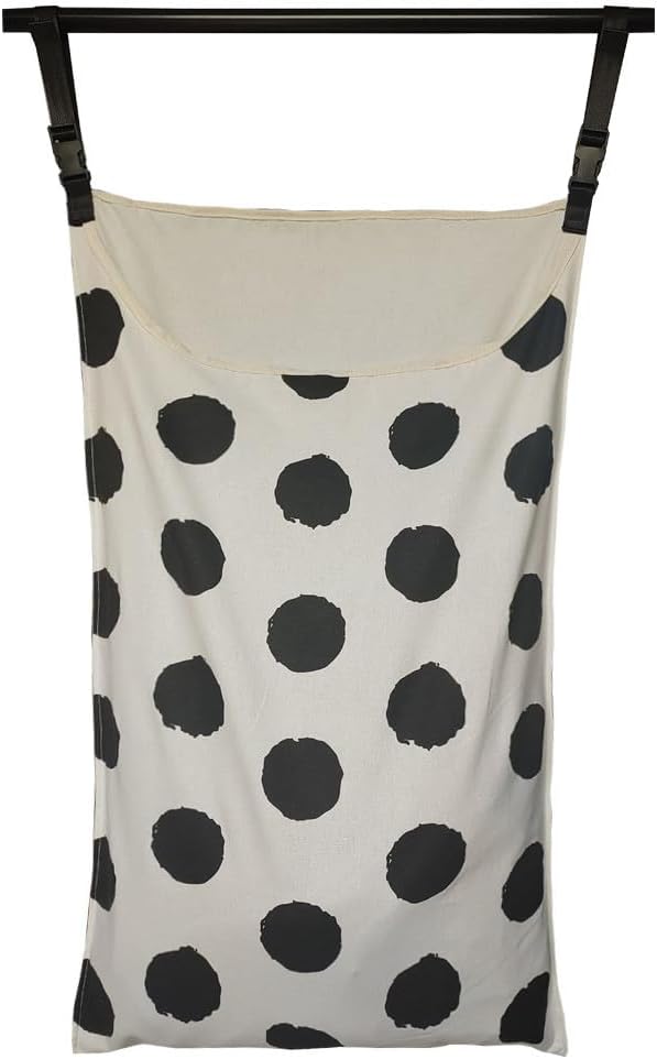 Adjustable Space Saving Door Hanging Laundry Hamper Bag Dorm Laundry Bag,Wide Open Top Over The Door Laundry Hamper with Free Hanging Hooks - NestledHome
