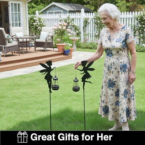 Solar Fairy Garden Accessories Outdoor 1 Pair (2 Count)
