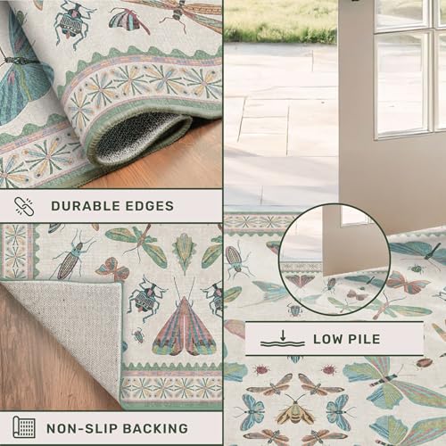 Washable Boho Bathroom Rug 2x3 (6 Sq Ft)