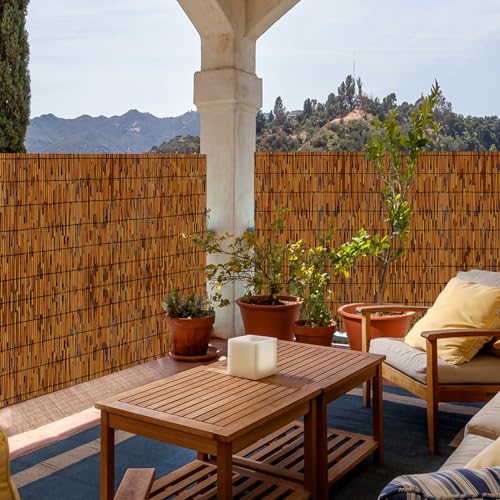 Natural Reed Fencing 6FT X 13FT Reed Fence 6FT High Balcony Reed Fence Privacy Reed Screen for Outdoor Backyard Patio (78 sq ft sq ft)