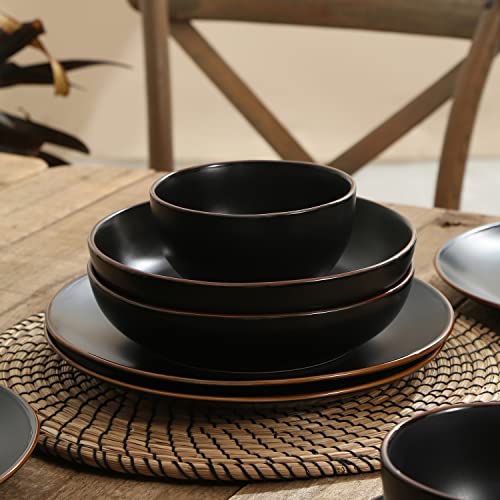 Brasa Stoneware 16 Piece Modern Dinnerware Set