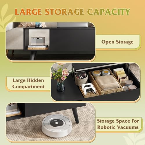 Lift Top Coffee Table with Hidden Storage