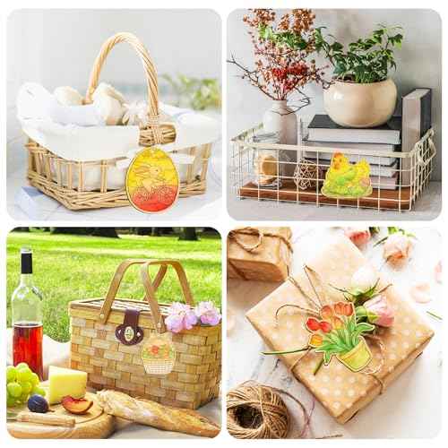 36PCS Wooden Easter Ornaments to Paint (36 Count)
