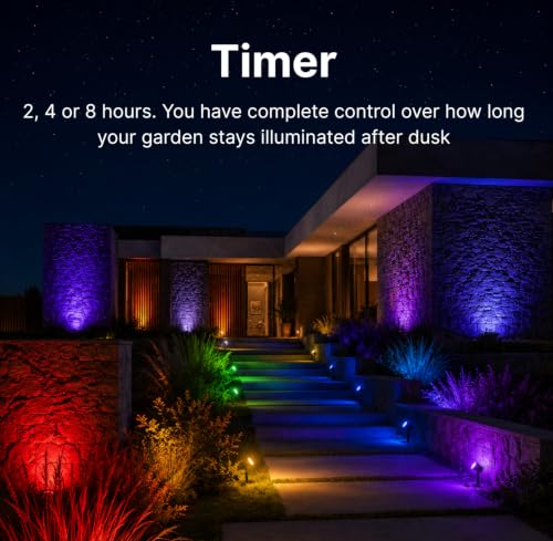 Solar Color Changing RGBW Landscape Spotlights (8 Count)
