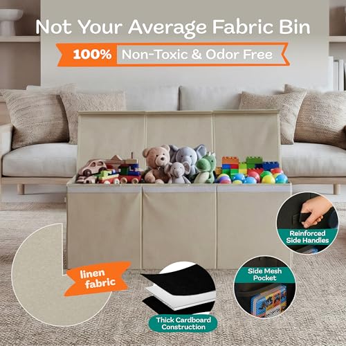 Extra Large Toy Storage Organizer with Lid