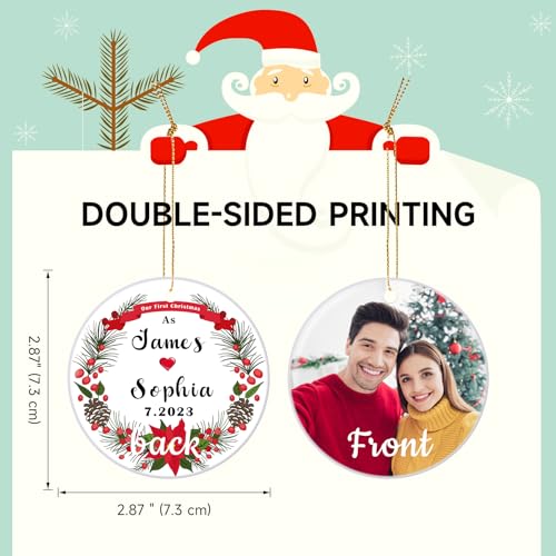 Personalized Our First Christmas Married Ornament 2025