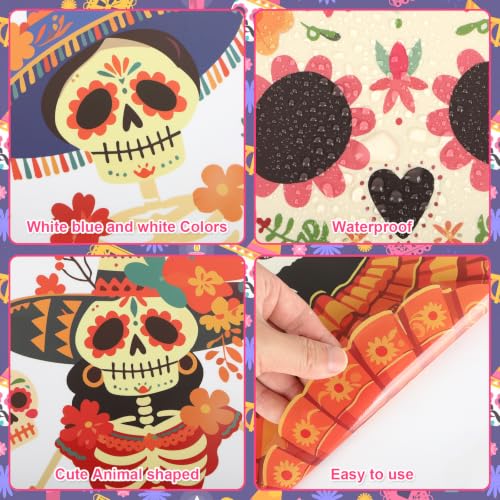 Day of the Dead Sugar Skulls Window Clings 6 Sheets (6 Count)