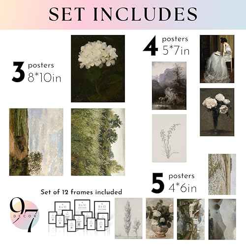 Moody Vintage Wall Art (12 Count)