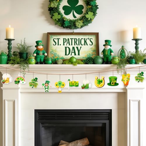 36PCS Wooden St. Patrick's Day Ornaments to Paint Shamrock Cutout Decorations (36 Count)