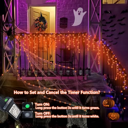 Orange Lights for Halloween (66 Foot)