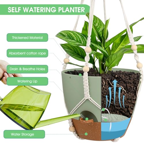 Hanging Planters for Indoor Outdoor Plants (2 Count)