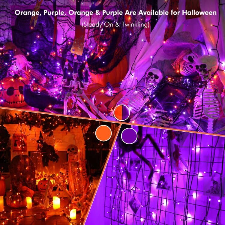 Color Changing Halloween Christmas String Lights 200 LED w