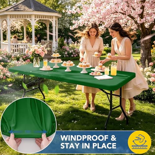 Fitted Tablecloth for 8 Foot Rectangle Tables (4 Count)