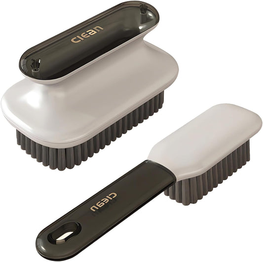 Laundry Stain Brush Household Scrub Brush Laundry Brush for Stain Removal,Soft Bristle Brush 2 Pack Stain Brush for Clothes Scrubbing Bathroom Cleaning Brush,Easy to Hold - NestledHome