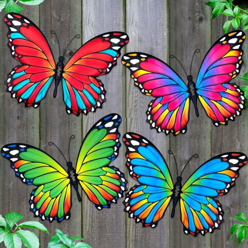 Metal Butterfly Wall Decor (4 Count)