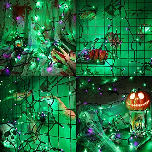 5MM Wide Angle Halloween Lights Purple & Green