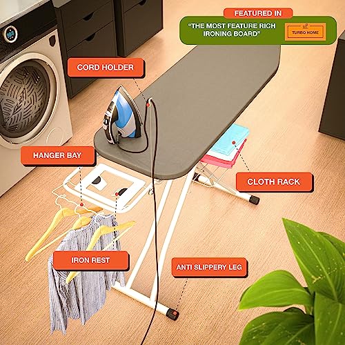 Ironing Board 57" x 15" Foldable with Wall Hanger