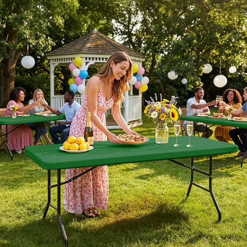 Fitted Tablecloth for 8 Foot Rectangle Tables (4 Count)