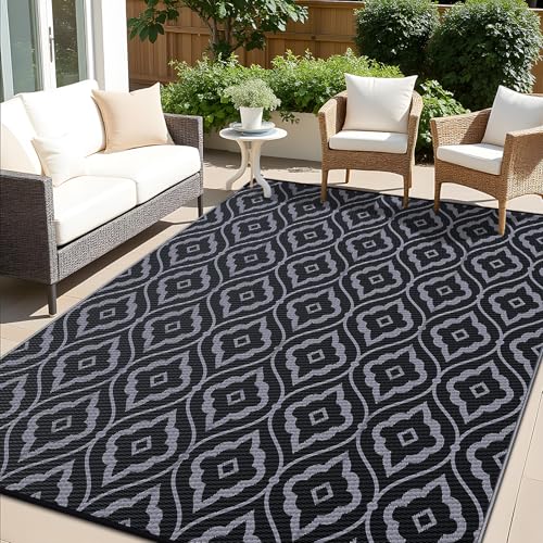 Outdoor Rug 5x8 ft Waterproof Reversible Braided Mat (40 Sq Ft)